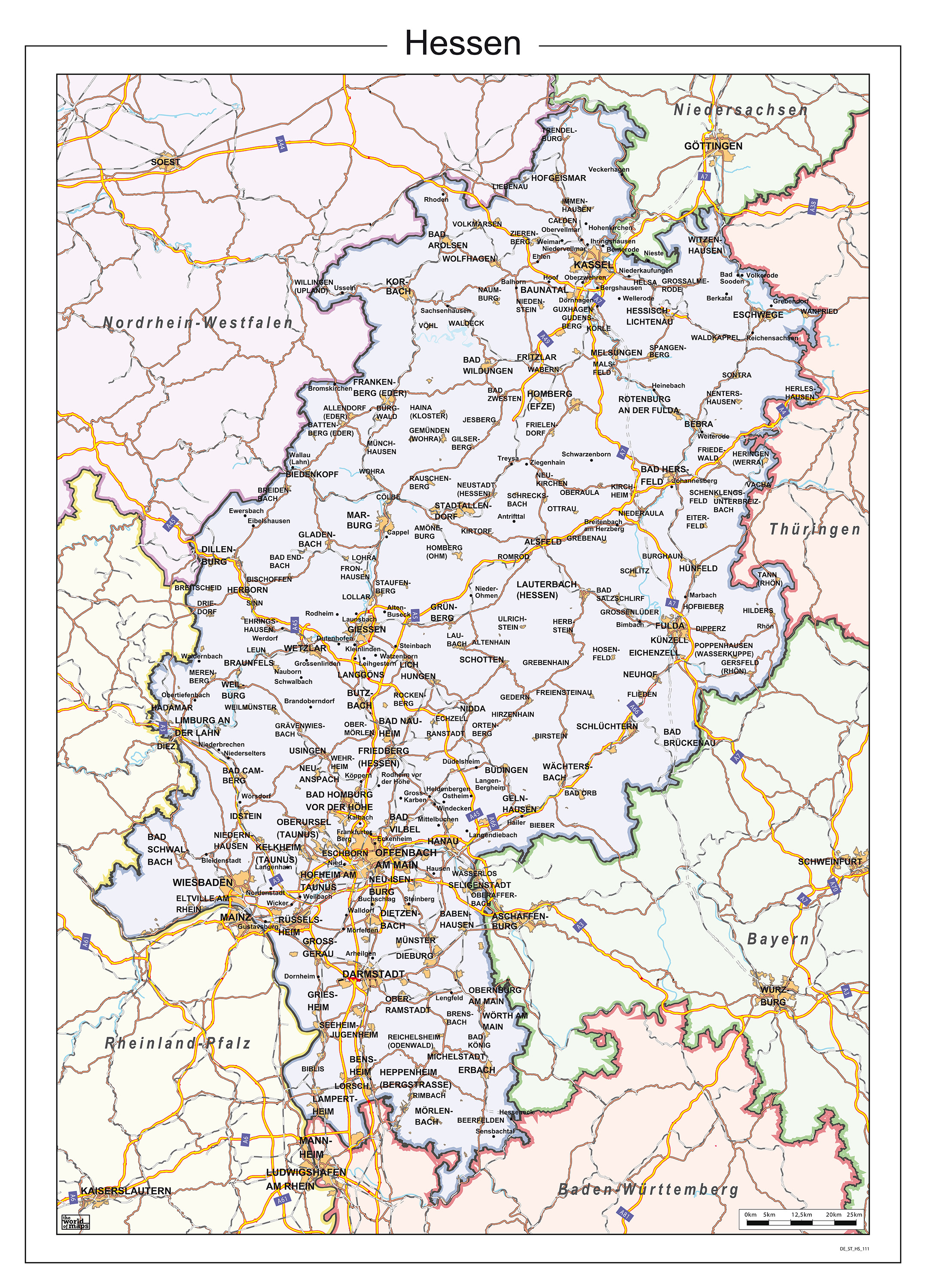 Digitale kaart Hessen 111 | Kaarten en Atlassen.nl