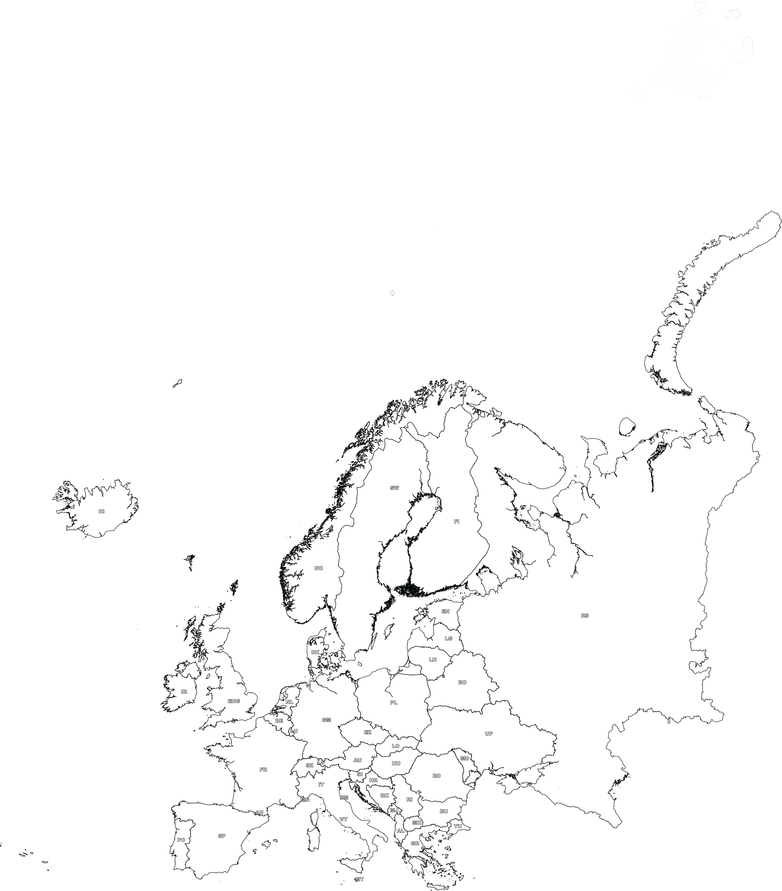 Kwaadaardige tumor lijden pijn Digitale kaart van Europa (gratis) | Kaarten en Atlassen.nl