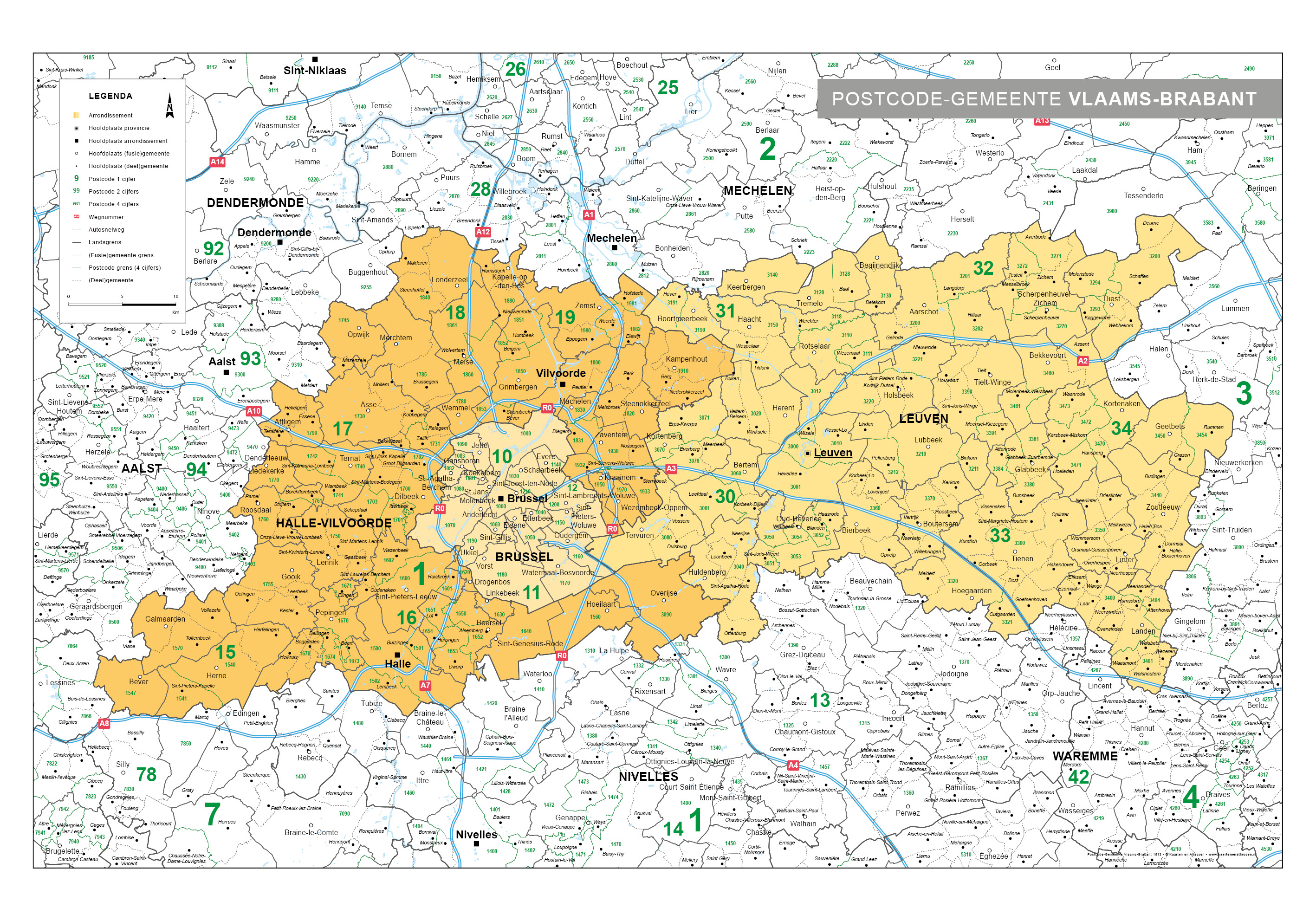 misdrijf besteden via Digitale Administratieve kaart Vlaams-Brabant 1513 | Kaarten en Atlassen.nl