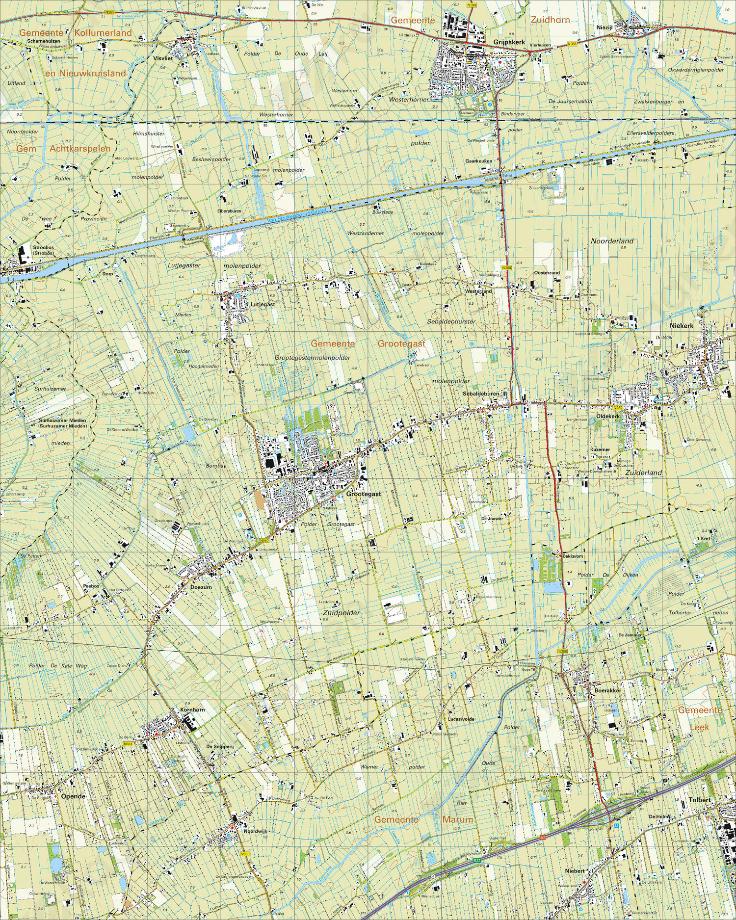 Digitale Topografische Kaart 6H Grootegast | Kaarten En Atlassen.nl