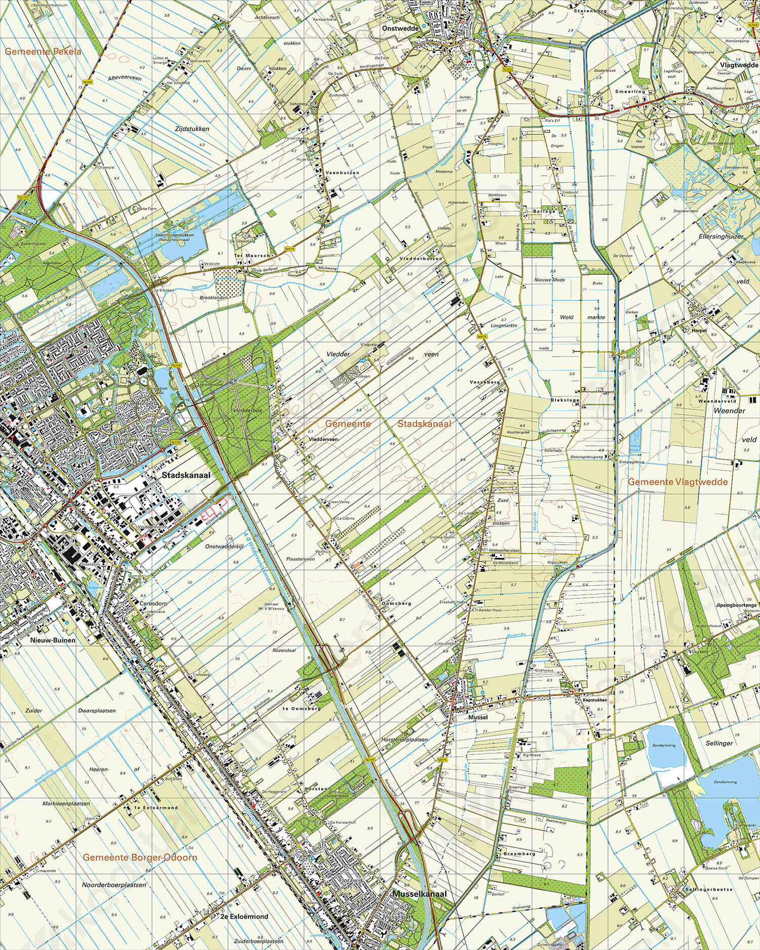 Digitale Topografische Kaart 13C Stadskanaal | Kaarten En Atlassen.nl