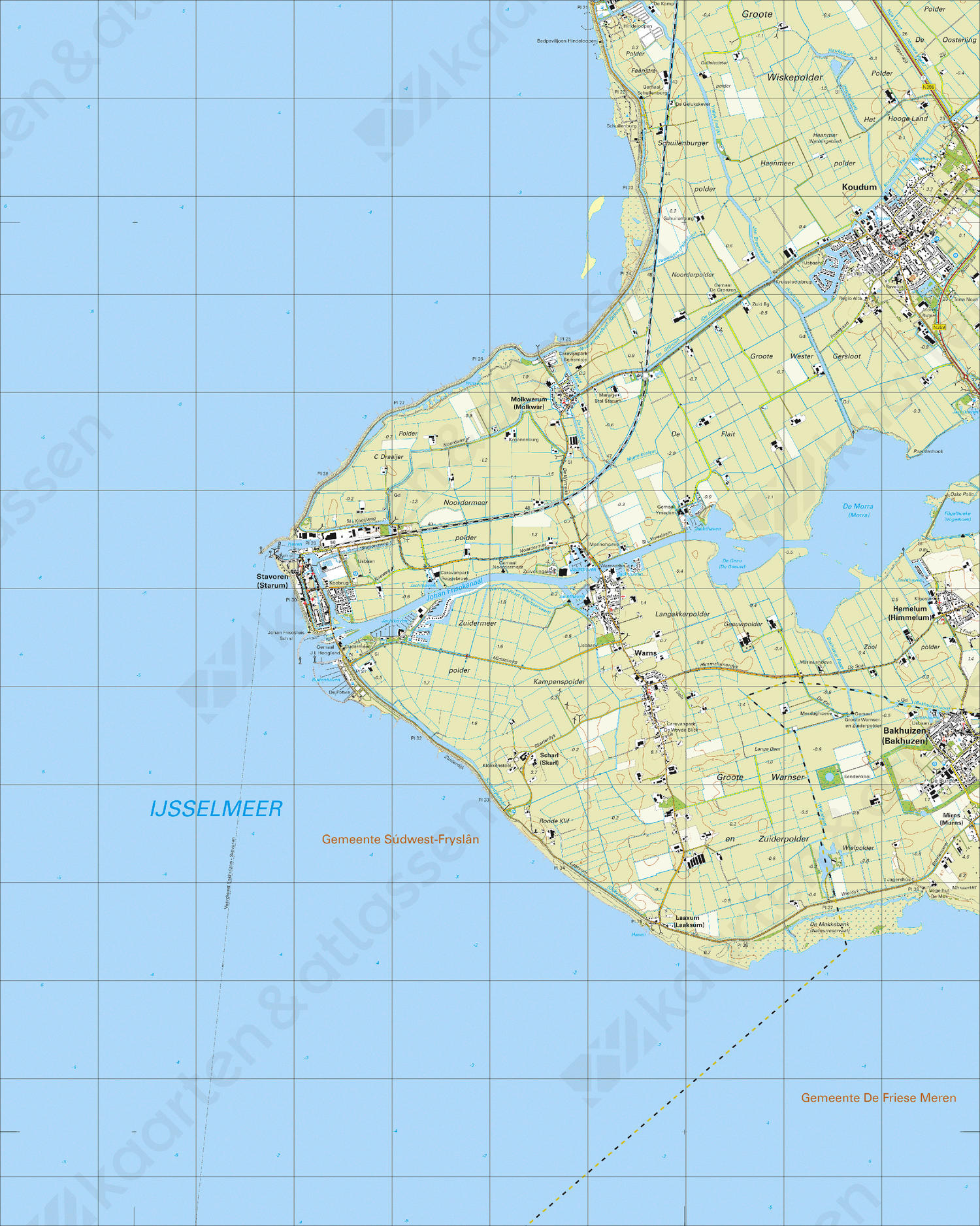 Digitale Topografische Kaart 15B Stavoren | Kaarten En Atlassen.nl