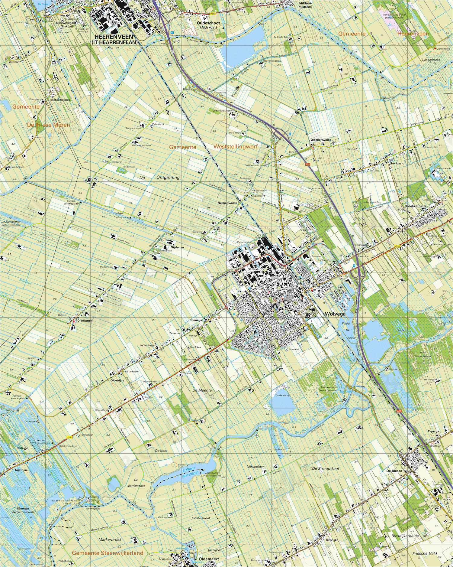 Topografische Kaart 16B Wolvega | Kaarten En Atlassen.nl