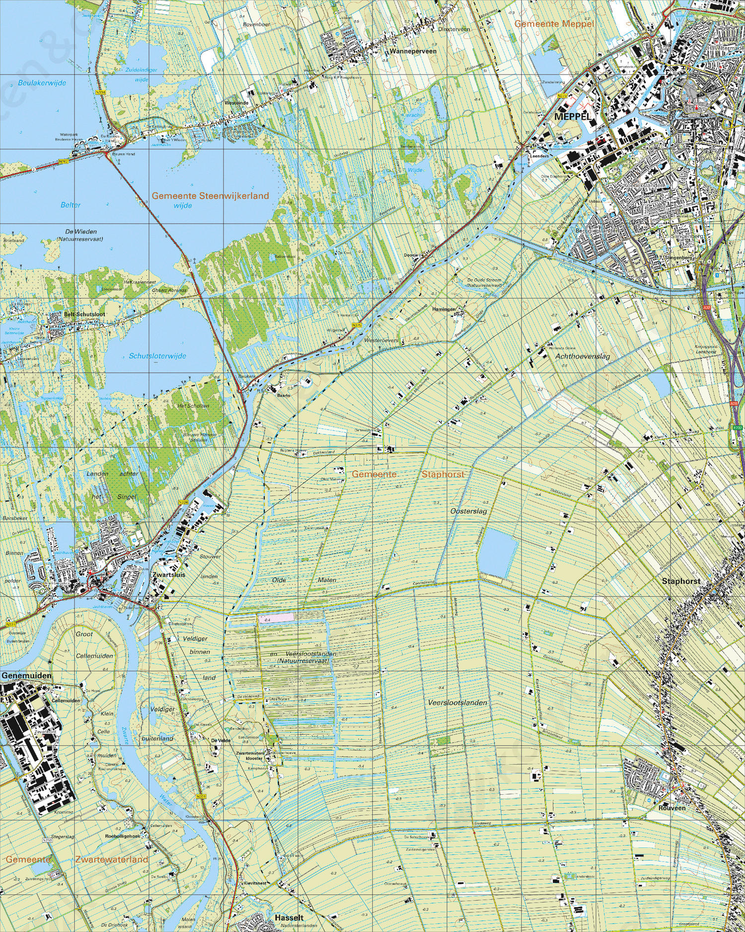 Digitale Topografische Kaart 21E Meppel | Kaarten En Atlassen.nl