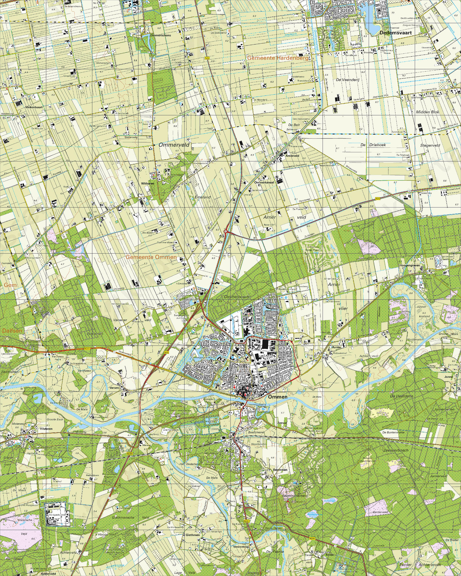 Topografische Kaart 22C Ommen | Kaarten En Atlassen.nl