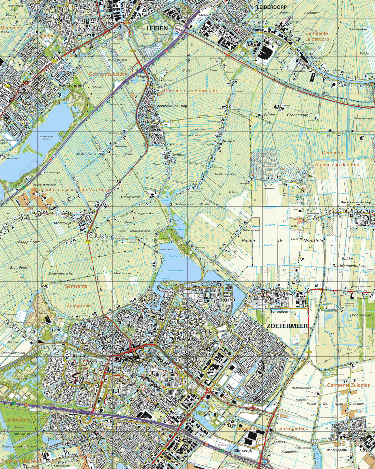 Digitale Topografische Kaart 30H Zoetermeer | Kaarten En Atlassen.nl