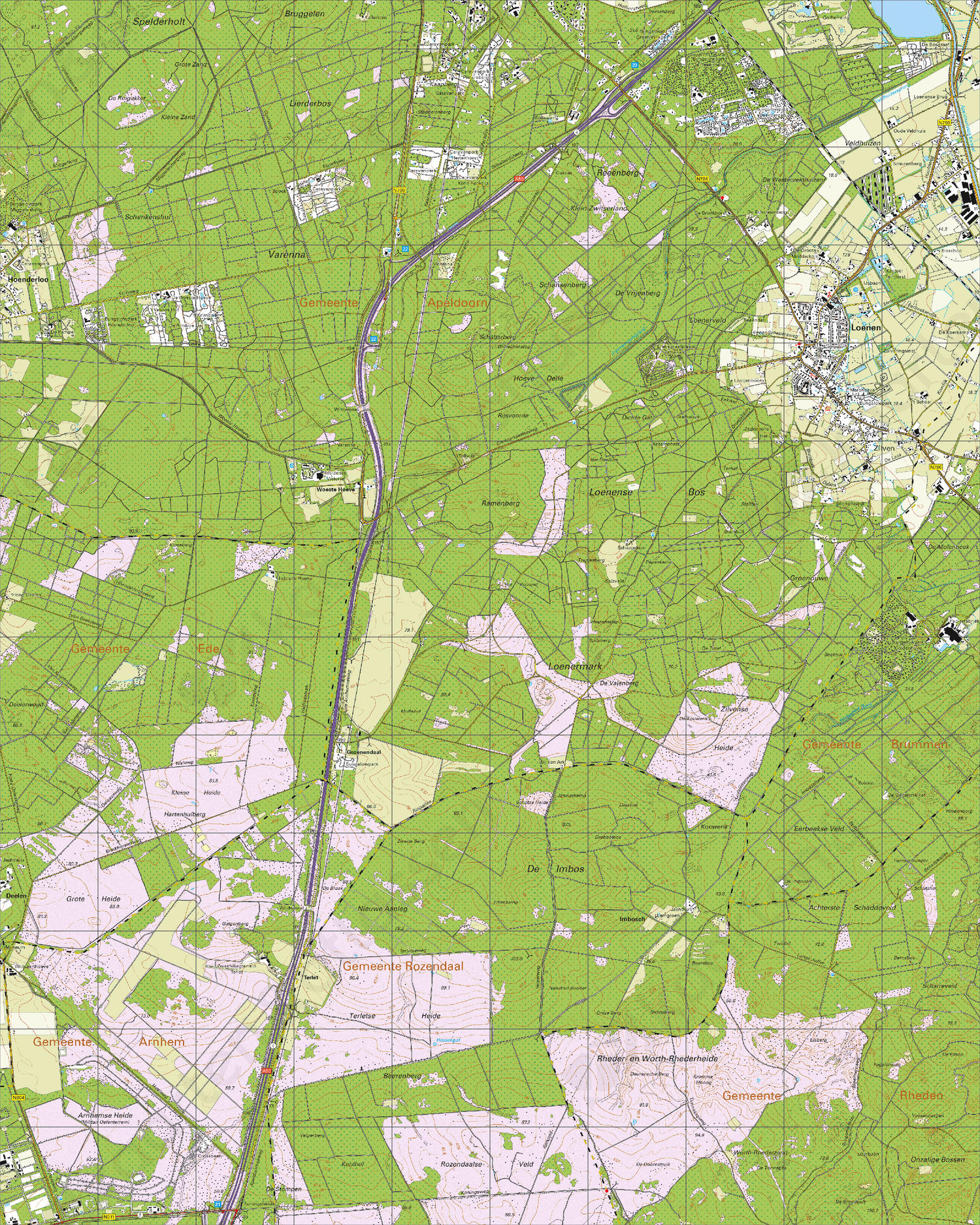 Digitale Topografische Kaart 33D Loenen | Kaarten En Atlassen.nl