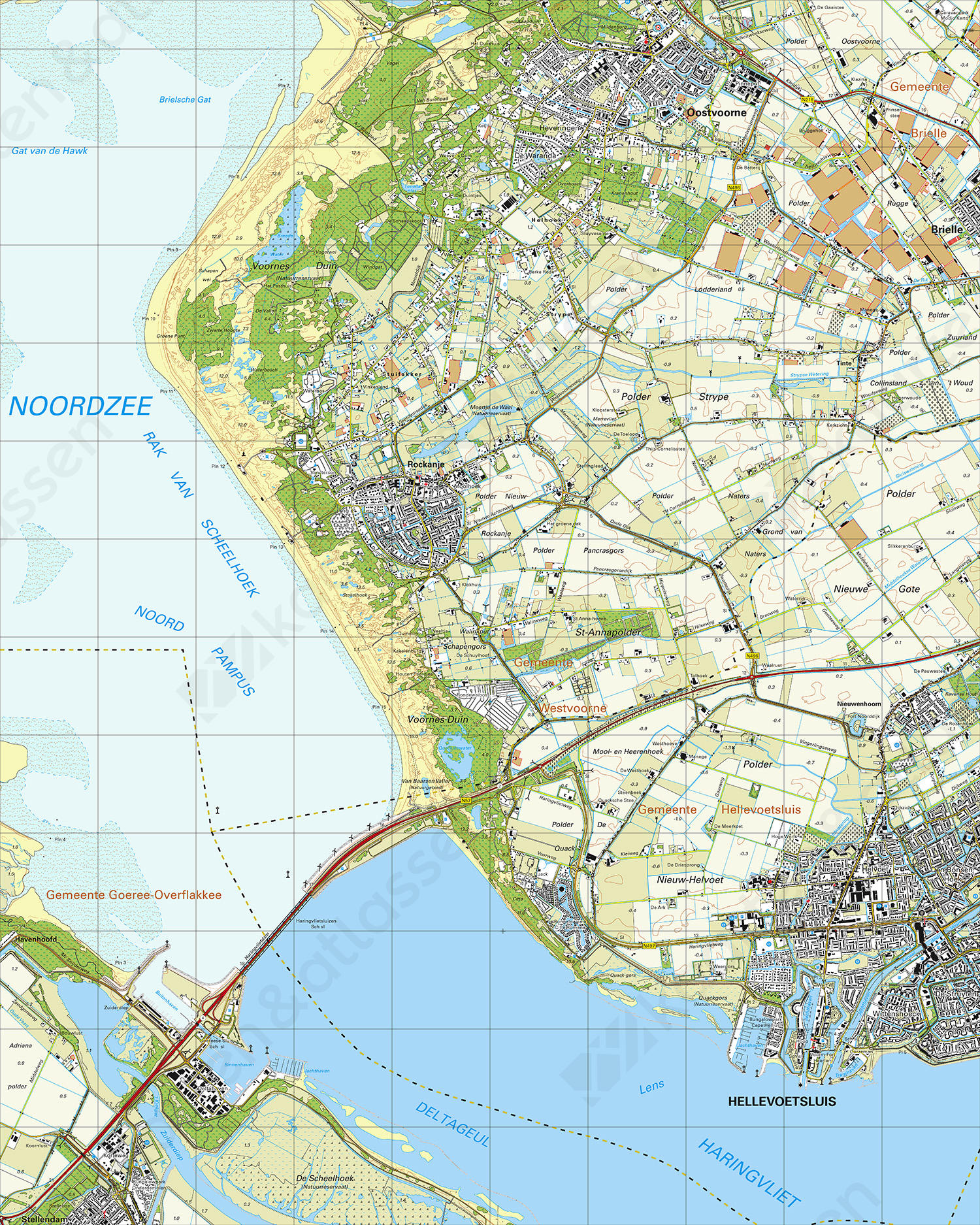 Topografische Kaart 37C Rockanje