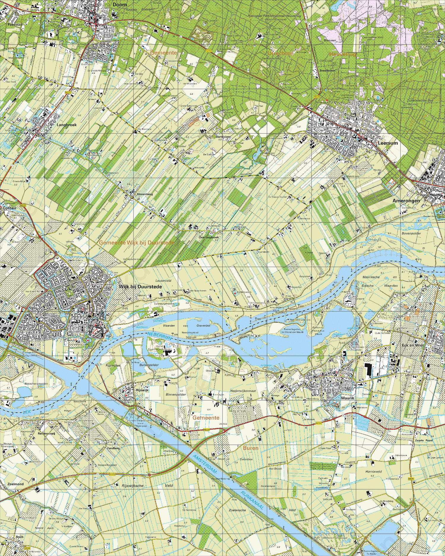 Digitale Topografische Kaart 39B Wijk Bij Duurstede | Kaarten En ...