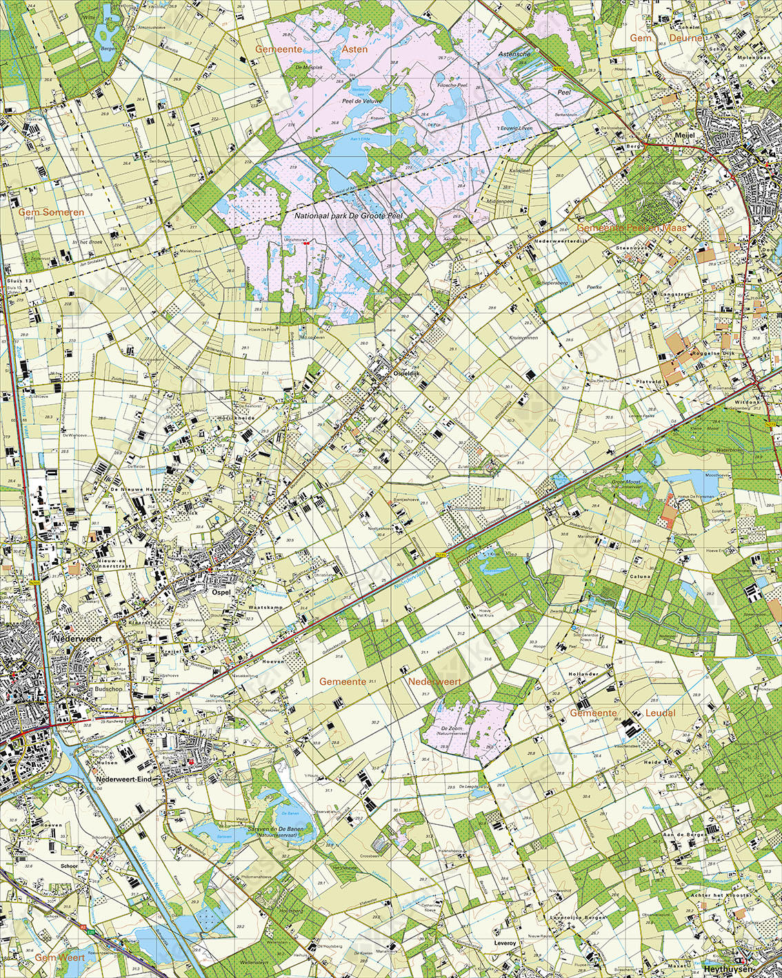 Digitale Topografische Kaart 58A Nederweert | Kaarten En Atlassen.nl