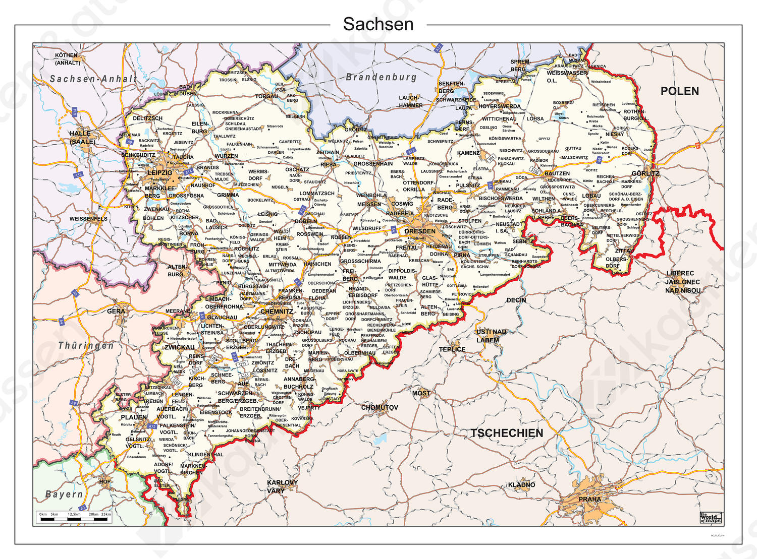 Digitale kaart Sachsen 116 | Kaarten en Atlassen.nl