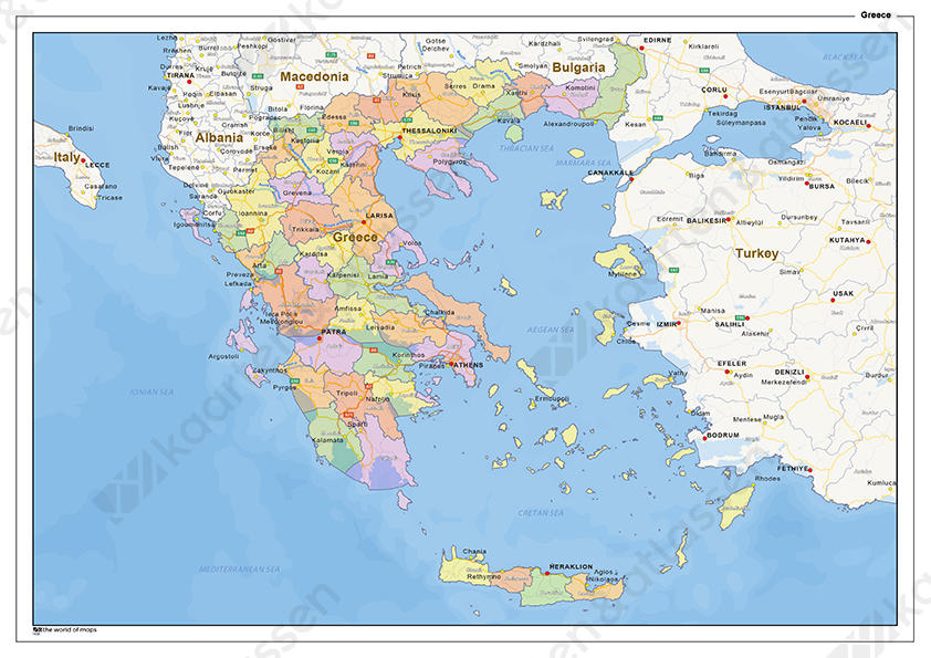 kwaadheid de vrije loop geven Panter uitslag Staatkundige landkaart Griekenland 1438 | Kaarten en Atlassen.nl