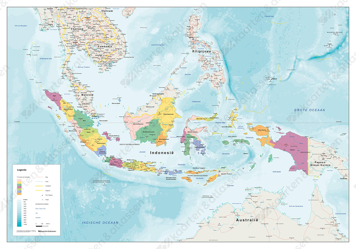 Staatkundige kaart Indonesië