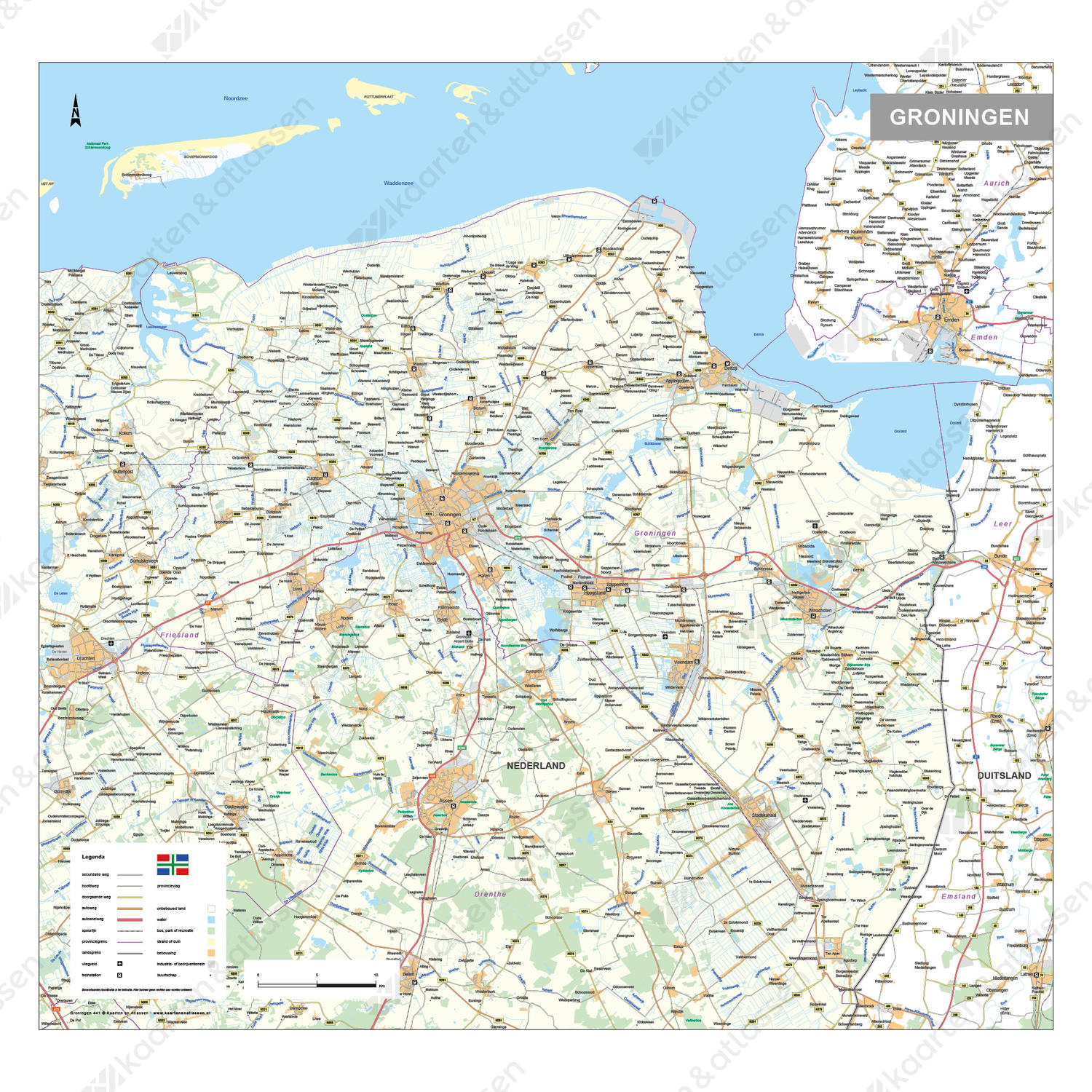 Sinds Conjugeren Diversiteit Digitale kaart Groningen 441 | Kaarten en Atlassen.nl