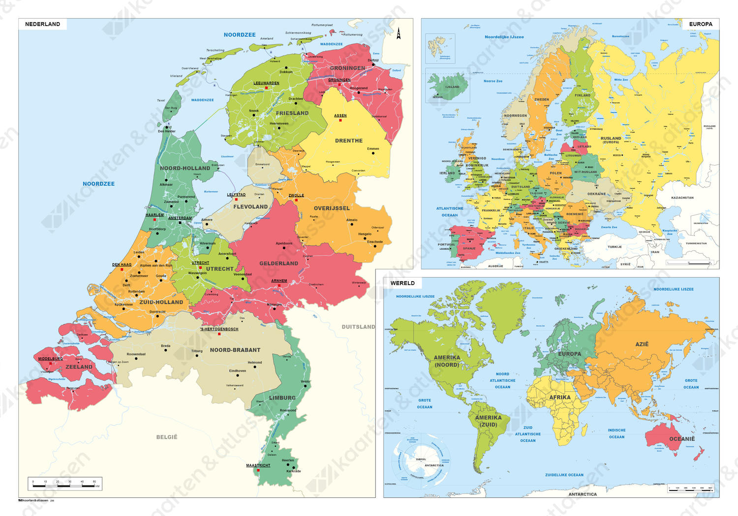 Nederland, en Wereld 298 | Kaarten en