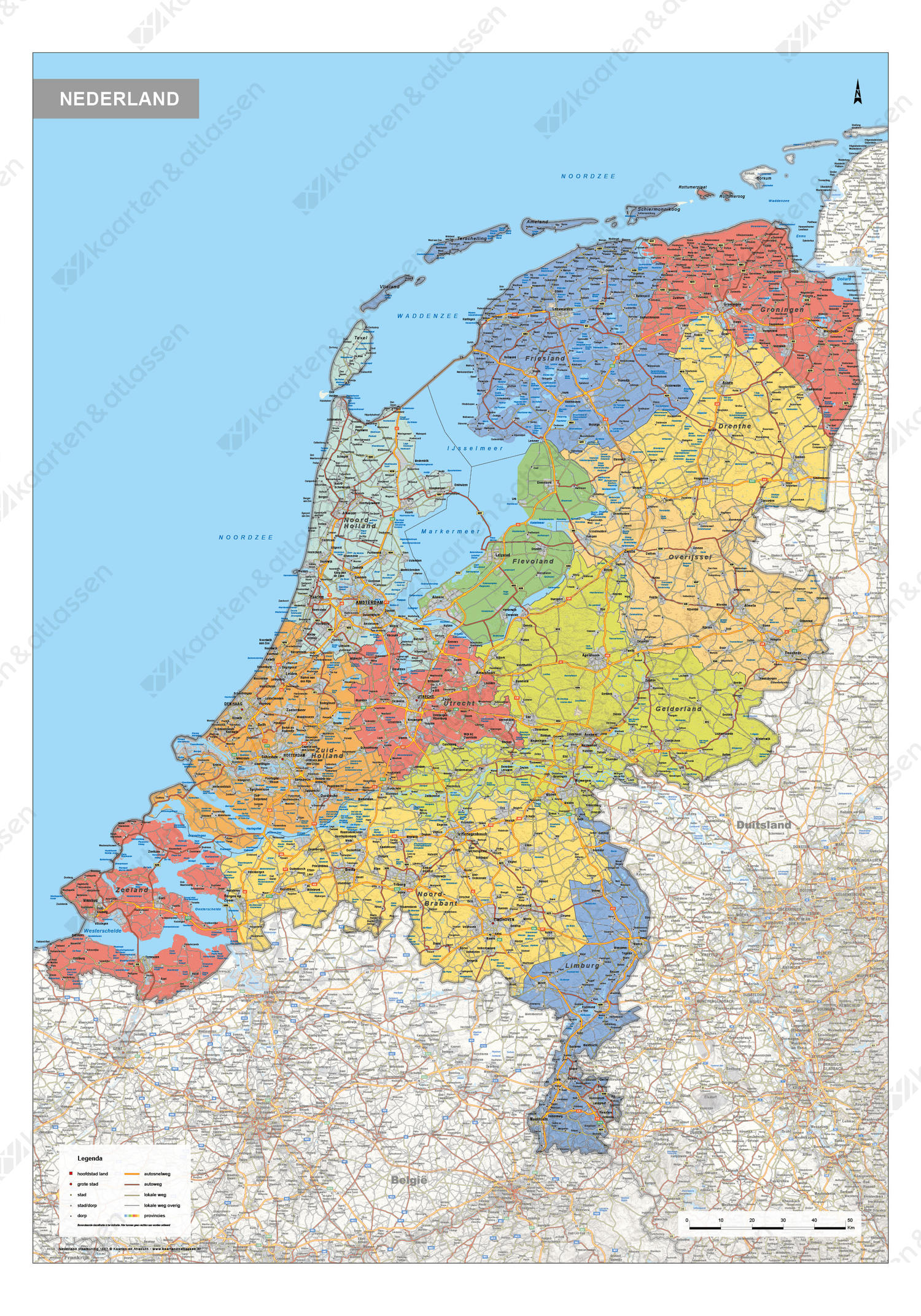 Nederland Kaart Staatkundig 1687 Kaarten En Atlassen Nl   NL ST NL 1687 Web 