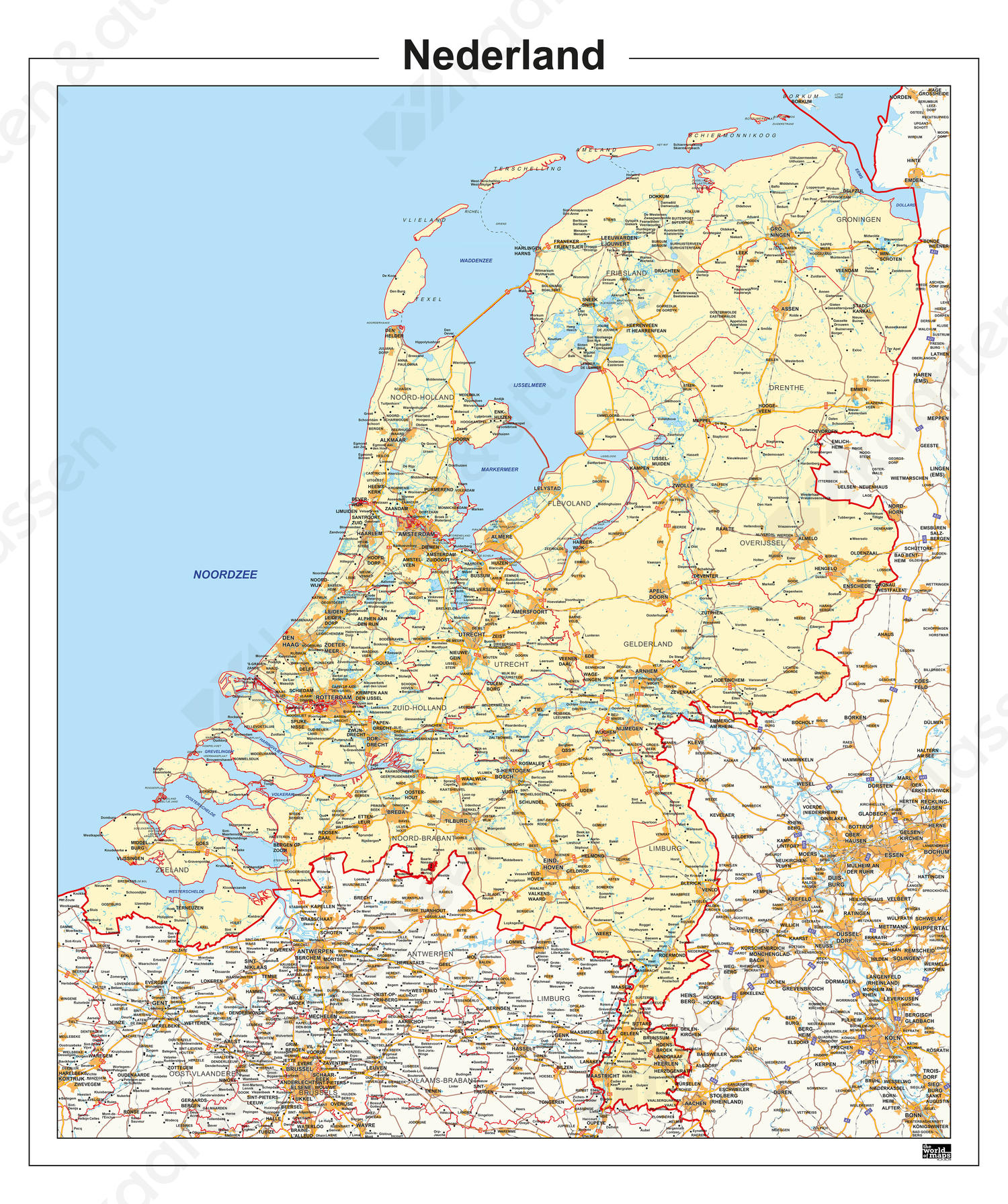 Agrarisch Verlengen Uitgaan van Digitale Kaart van Nederland 338 | Kaarten en Atlassen.nl
