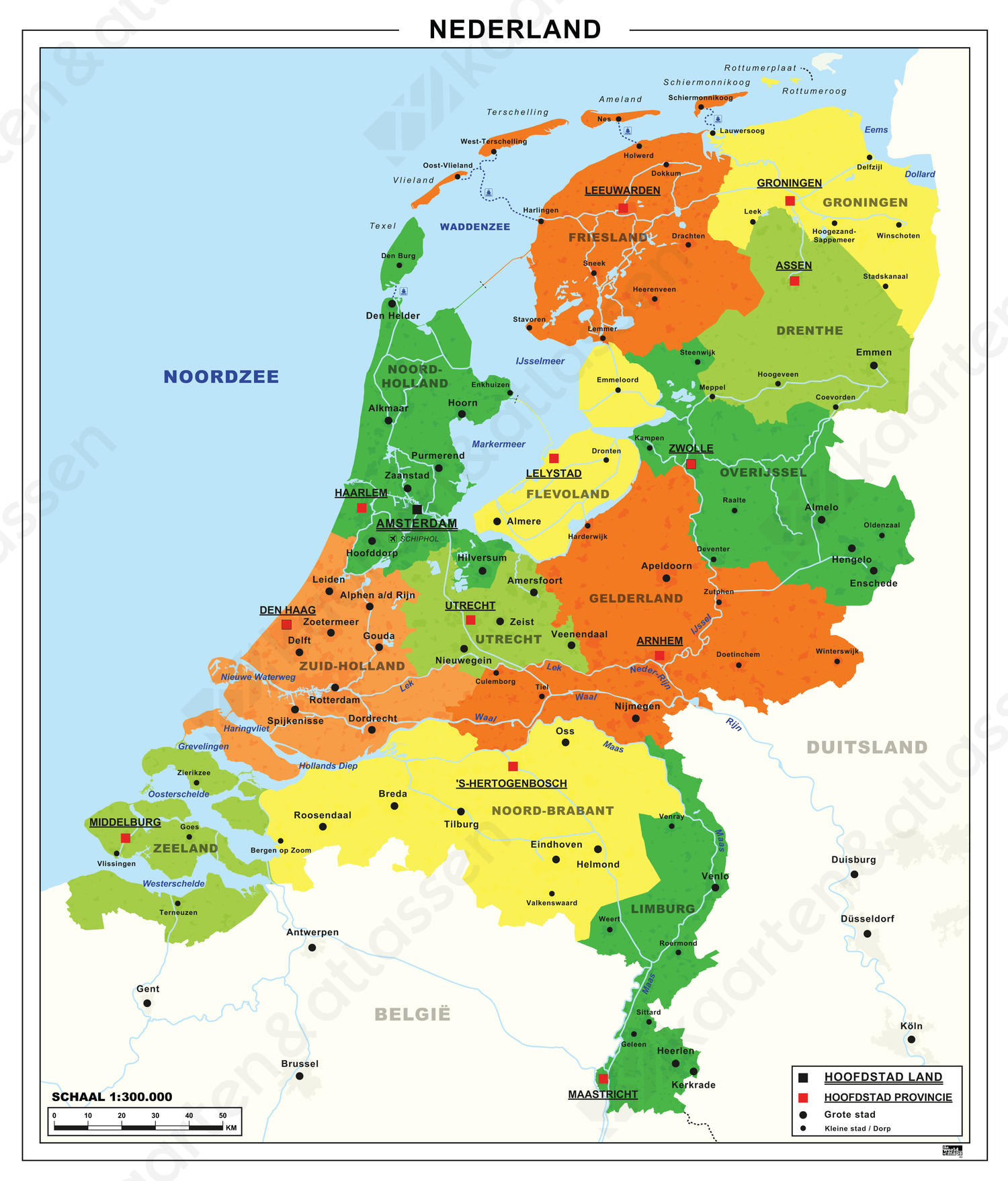 Eenvoudige digitale kaart Nederland 461 | Kaarten en