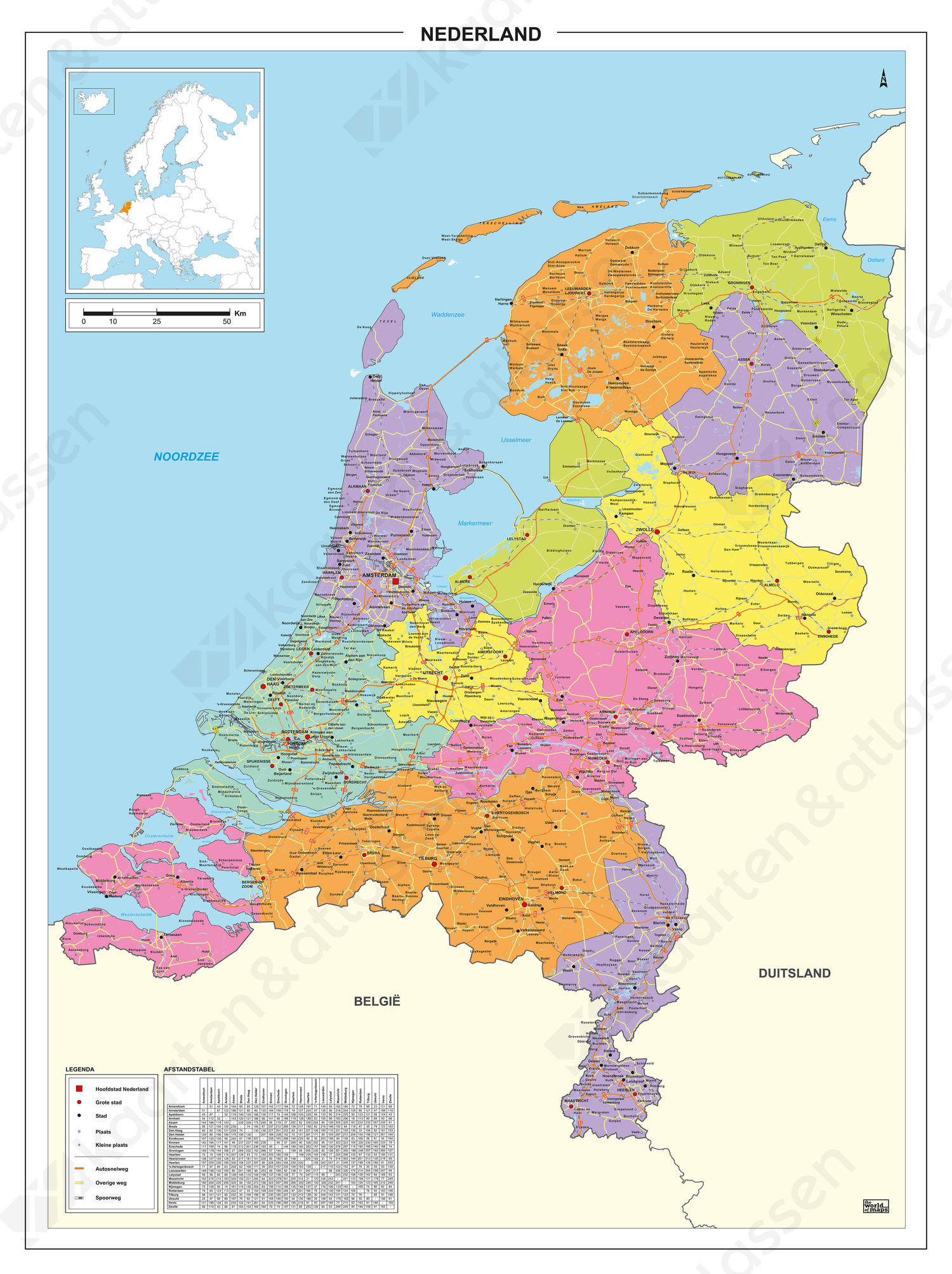 Digitale Kaart van Nederland Kaarten en Atlassen.nl
