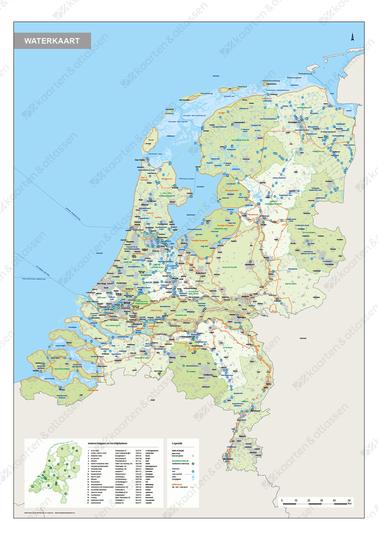 lokaal Kijker Leuk vinden Waterkaart van Nederland 753 | Kaarten en Atlassen.nl