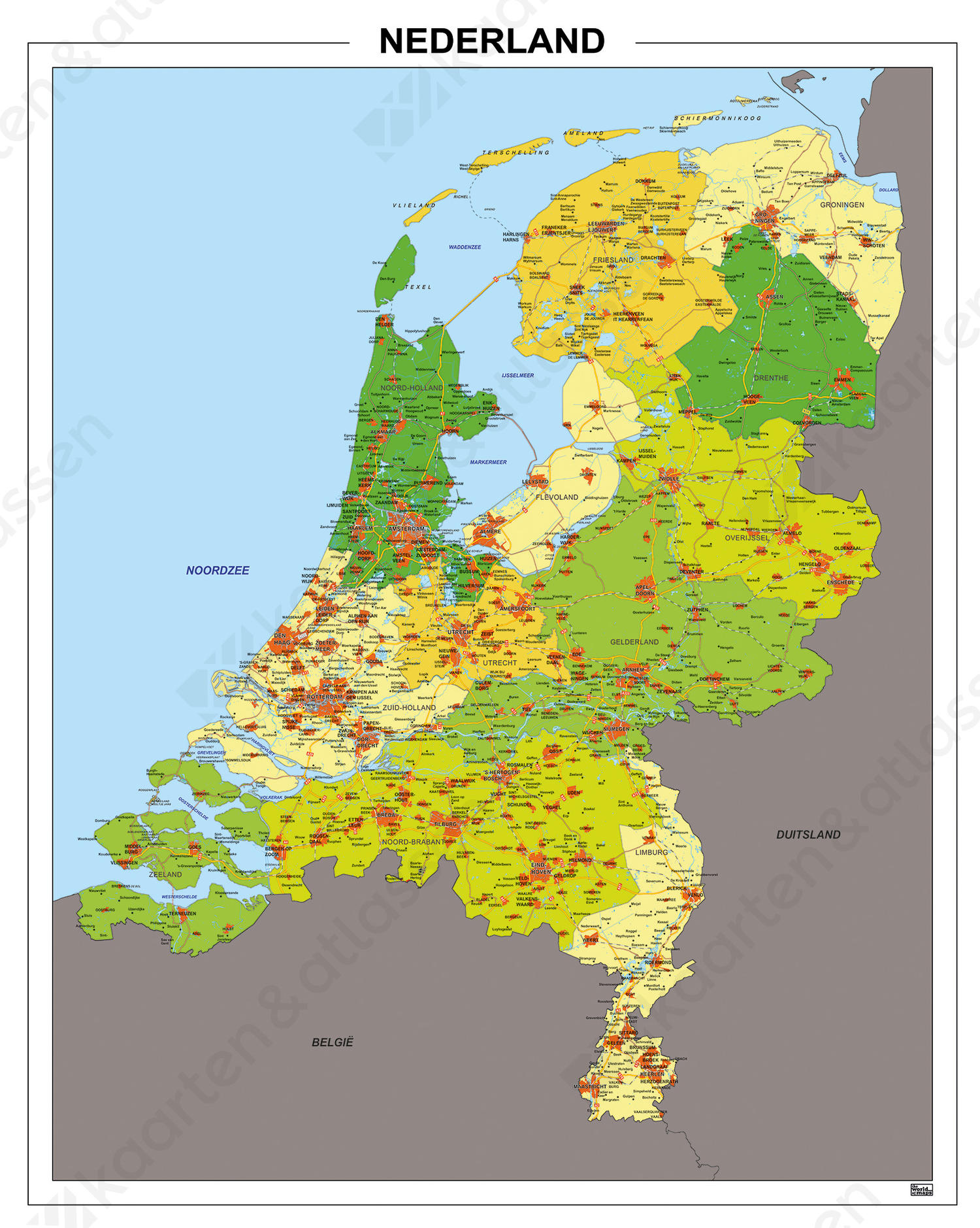 Provincie Kaart Nederland | Kaart