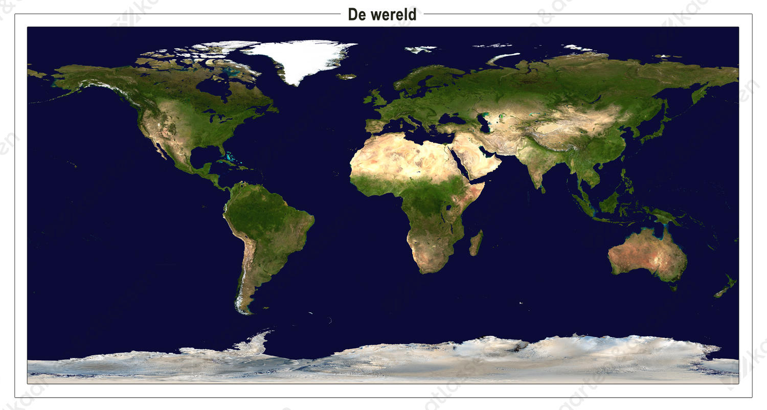 Satellietbeeld Wereld 554 Kaarten en Atlassen.nl