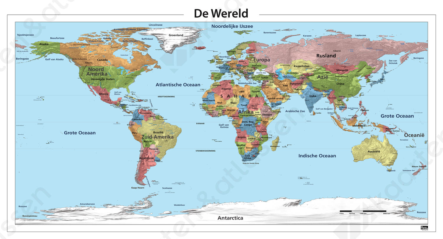 Digitale Wereldkaart Staatkundig 322 | Kaarten En Atlassen.nl