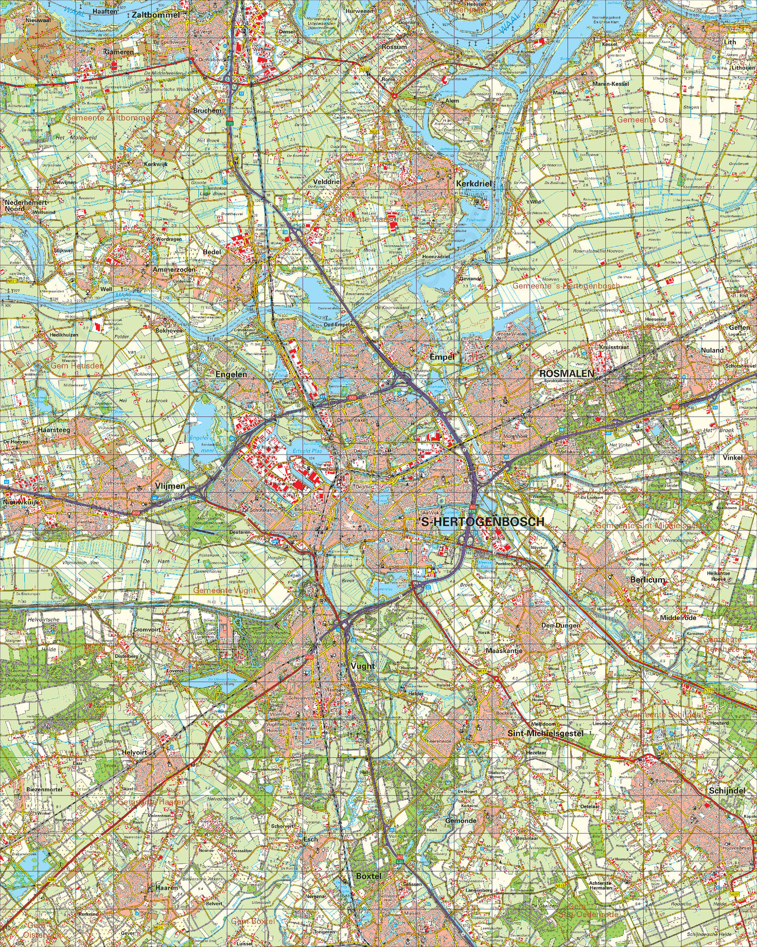 Digitale Topografische Kaart 45 West 's-Hertogenbosch Kaarten Atlassen.nl