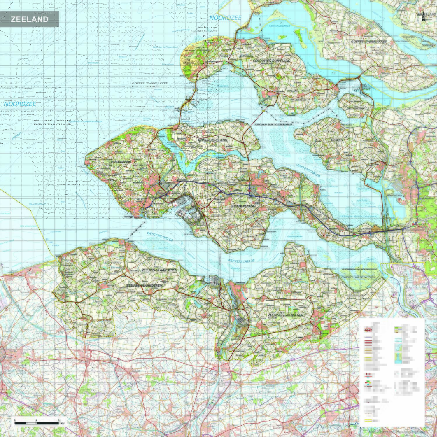 Een trouwe trolleybus Regeneratief Topografische kaart Zeeland 1:100.000 - 1479 | Kaarten en Atlassen.nl