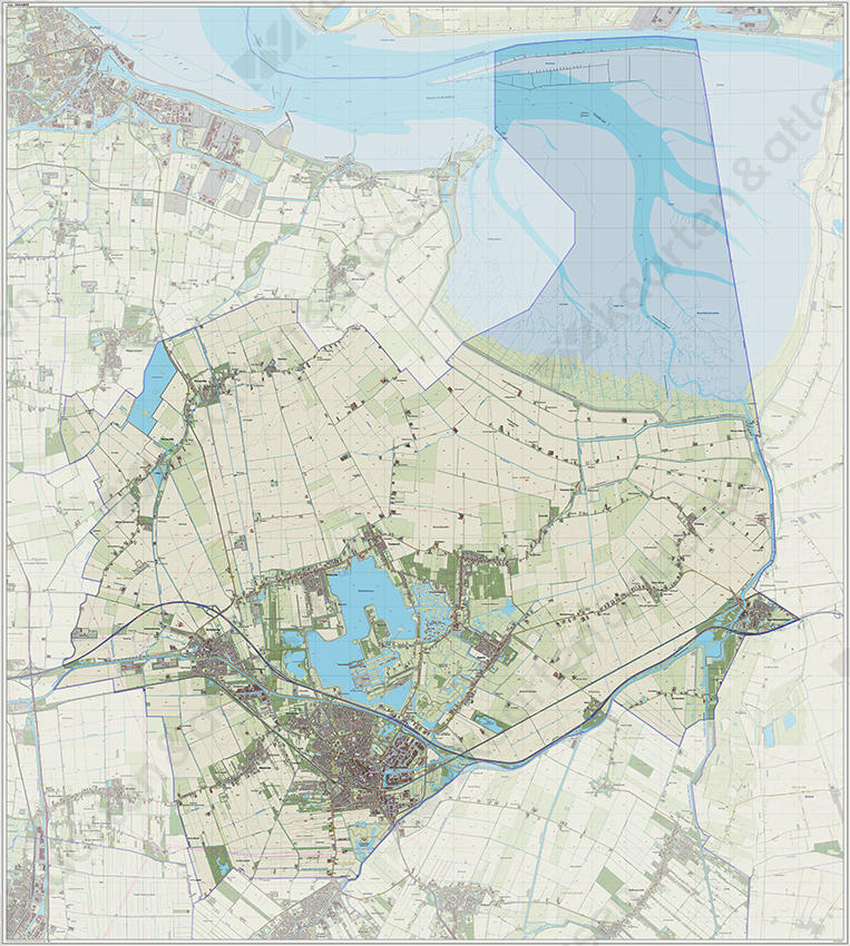 Digitale Kaart Oldambt | Kaarten En Atlassen.nl