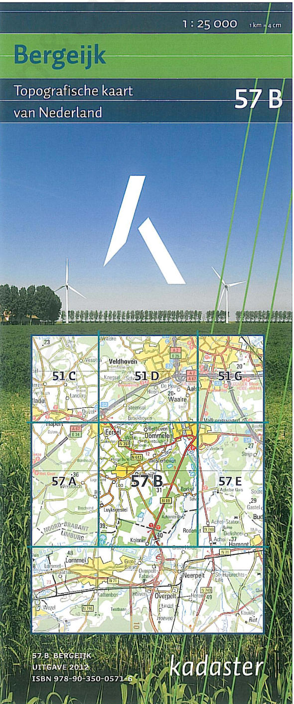 Digitale Topografische Kaart 57B Bergeijk | Kaarten En Atlassen.nl