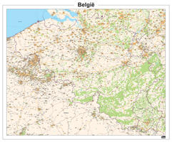 Digitale België kaart Topografisch