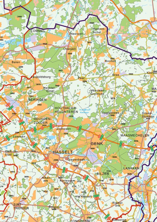 4-cijferige Postcodekaart België 648 - Afbeelding 2