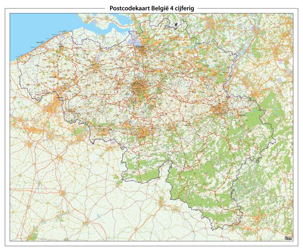 Digitaal - Bestel deze kaart digitaal als JPEG of EPS bestand