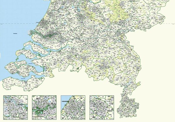 Vouwkaart Postcode Nederland - Afbeelding 3