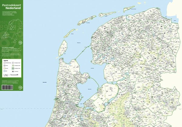 Vouwkaart Postcode Nederland - Afbeelding 2