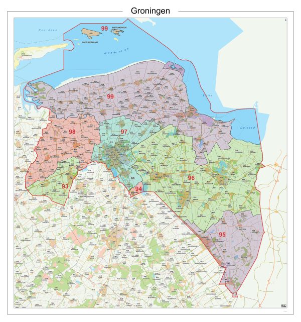 Digitaal - Bestel deze kaart digitaal als JPEG of EPS bestand