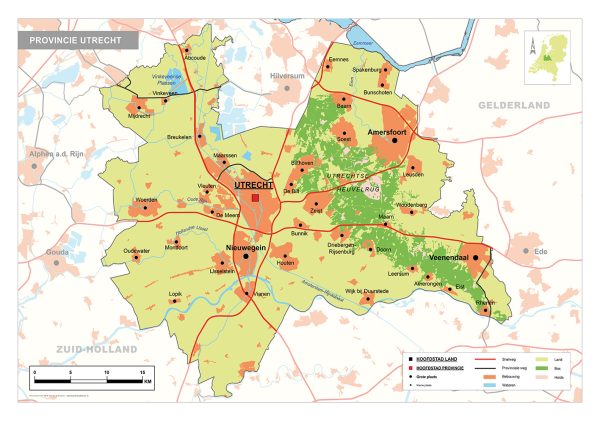 Utrecht provinciekaart eenvoudig