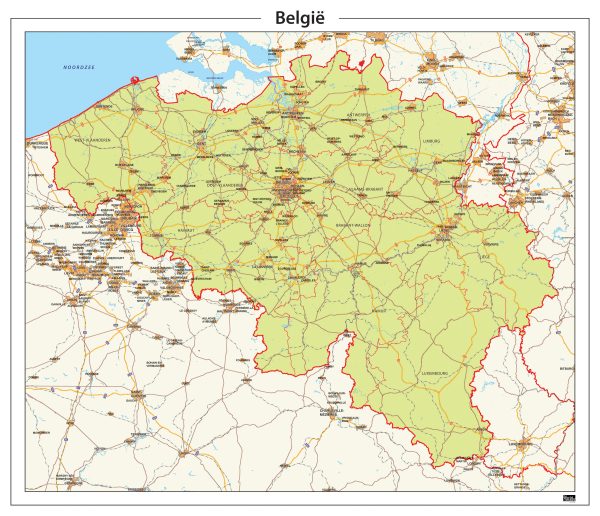 Digitaal - Bestel deze kaart digitaal als JPEG of EPS bestand