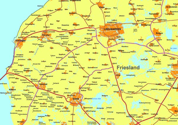 Staatkundige kaart 3 noordelijke provincies 1791 - Afbeelding 2