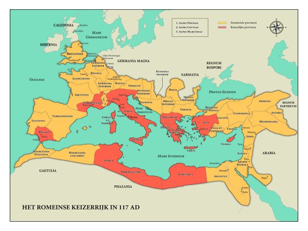 Schoolkaart Romeinse Rijk 1806